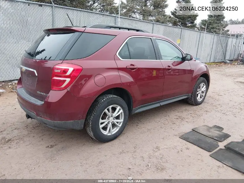 2GNALCEK1G6224250 2016 Chevrolet Equinox Lt