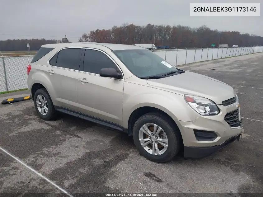2GNALBEK3G1173146 2016 Chevrolet Equinox Ls