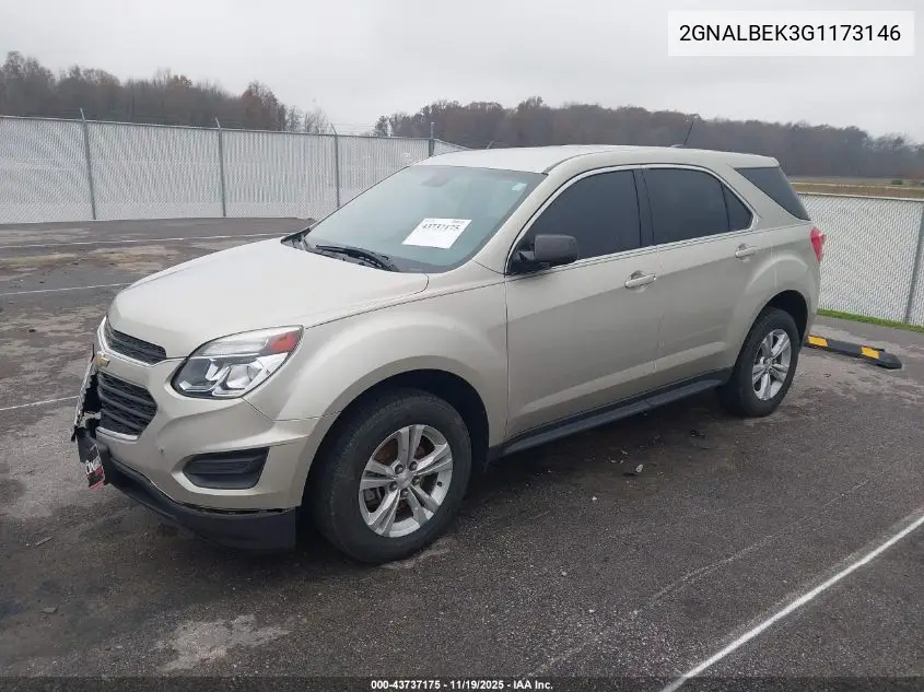 2GNALBEK3G1173146 2016 Chevrolet Equinox Ls