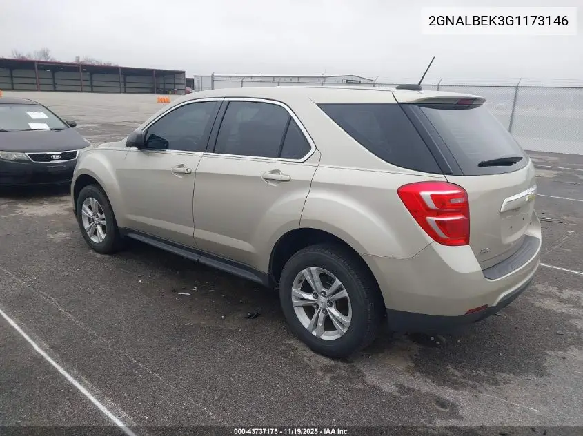 2GNALBEK3G1173146 2016 Chevrolet Equinox Ls