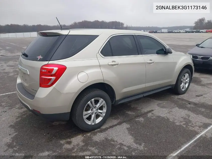 2GNALBEK3G1173146 2016 Chevrolet Equinox Ls