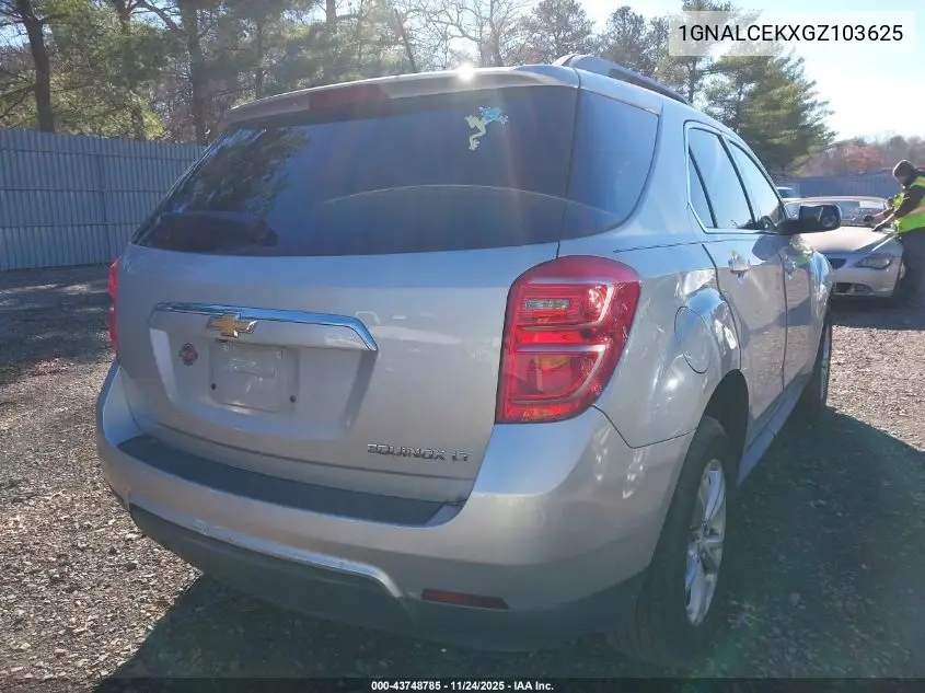 1GNALCEKXGZ103625 2016 Chevrolet Equinox Lt