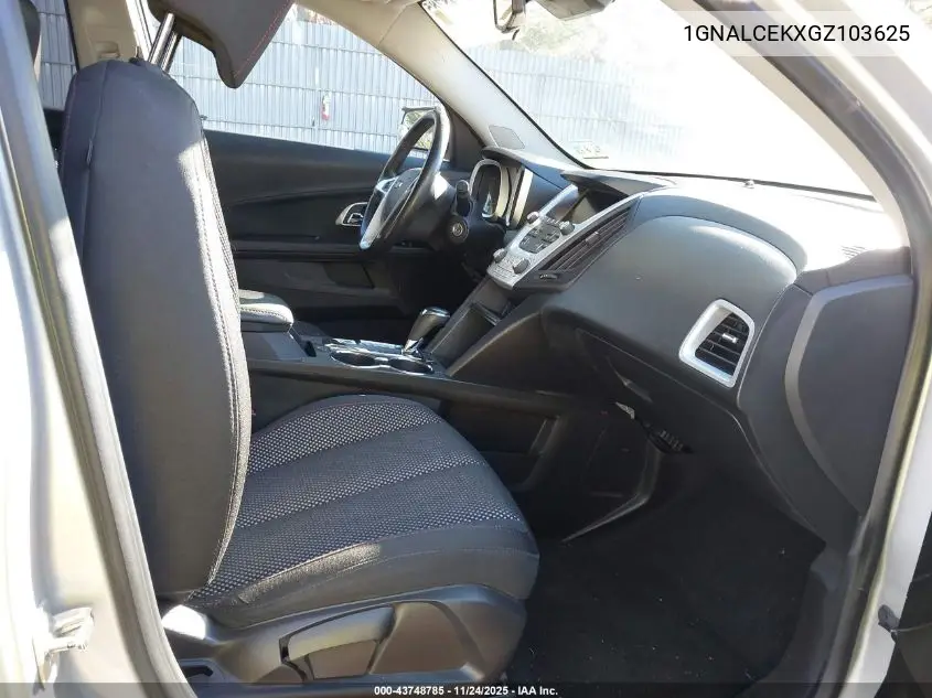 1GNALCEKXGZ103625 2016 Chevrolet Equinox Lt