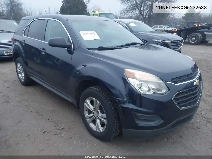 2GNFLEEKXG6232638 2016 Chevrolet Equinox Ls