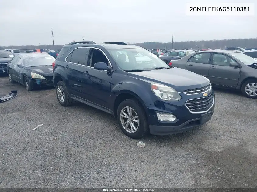 2GNFLFEK6G6110381 2016 Chevrolet Equinox Lt