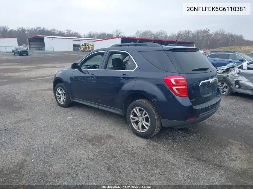 2GNFLFEK6G6110381 2016 Chevrolet Equinox Lt