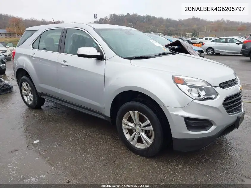 2GNALBEK4G6205797 2016 Chevrolet Equinox Ls