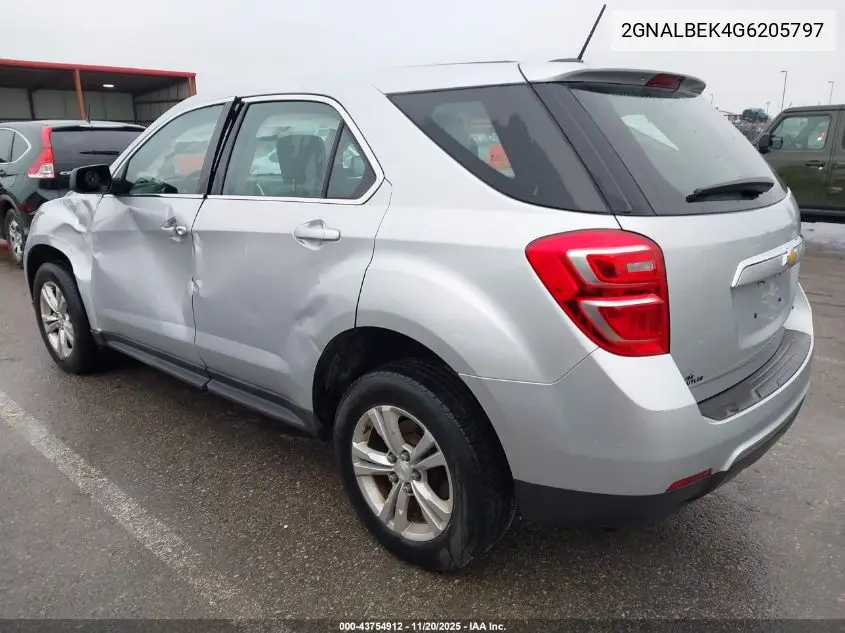 2GNALBEK4G6205797 2016 Chevrolet Equinox Ls