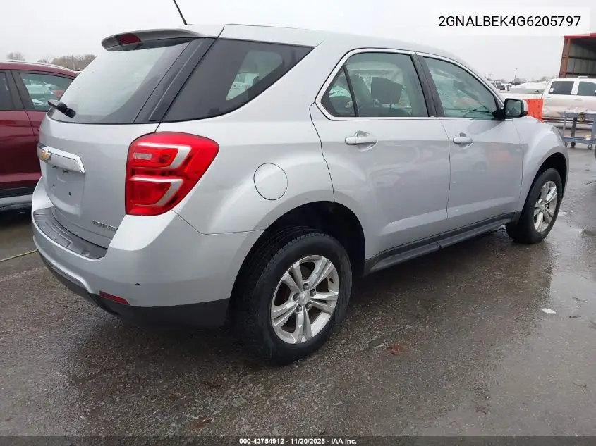 2GNALBEK4G6205797 2016 Chevrolet Equinox Ls