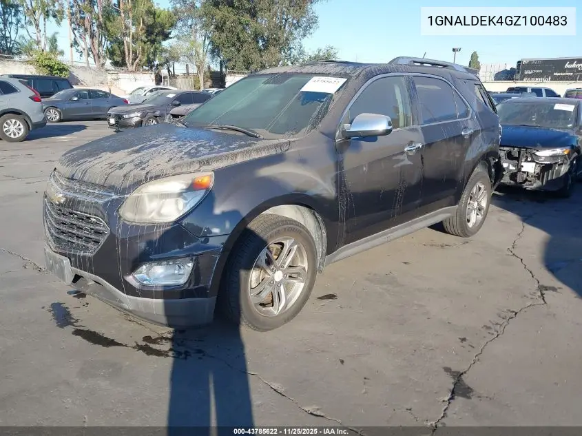 1GNALDEK4GZ100483 2016 Chevrolet Equinox Ltz