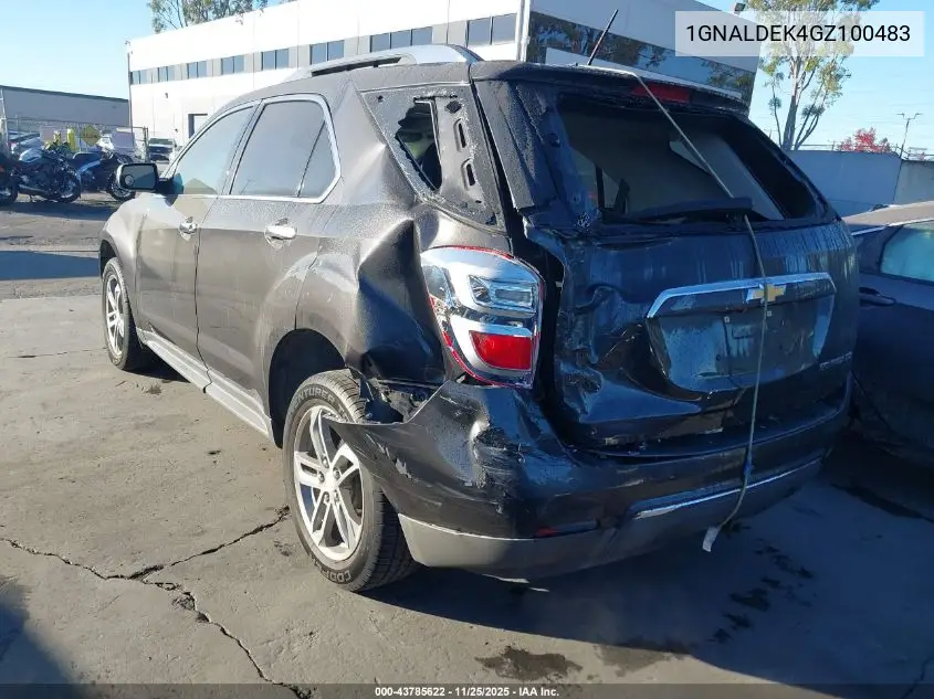 1GNALDEK4GZ100483 2016 Chevrolet Equinox Ltz