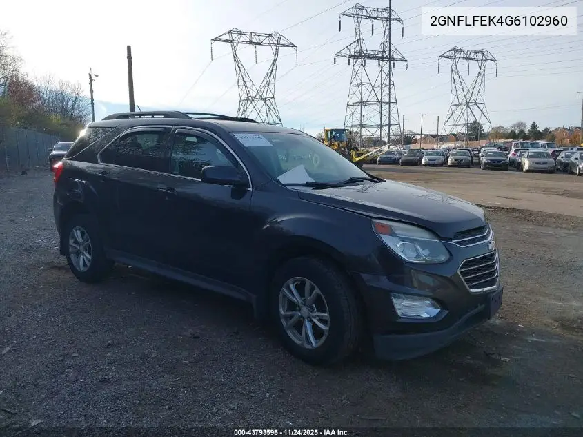 2GNFLFEK4G6102960 2016 Chevrolet Equinox Lt