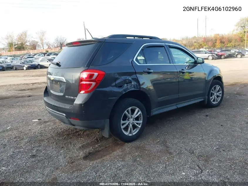 2GNFLFEK4G6102960 2016 Chevrolet Equinox Lt