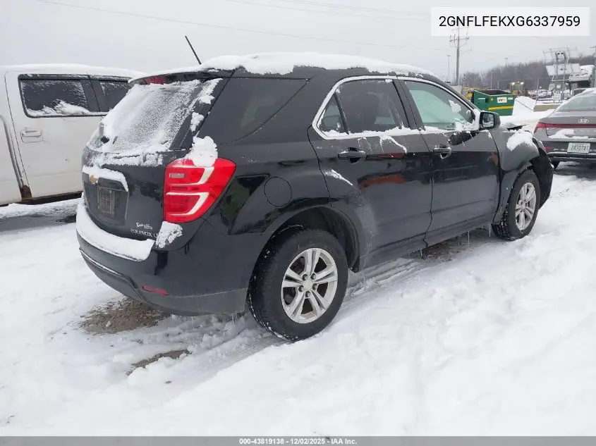 2GNFLFEKXG6337959 2016 Chevrolet Equinox Lt