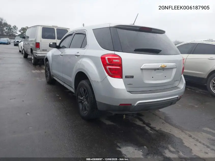 2GNFLEEK0G6187905 2016 Chevrolet Equinox Ls
