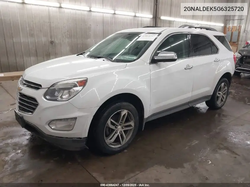2GNALDEK5G6325720 2016 Chevrolet Equinox Ltz