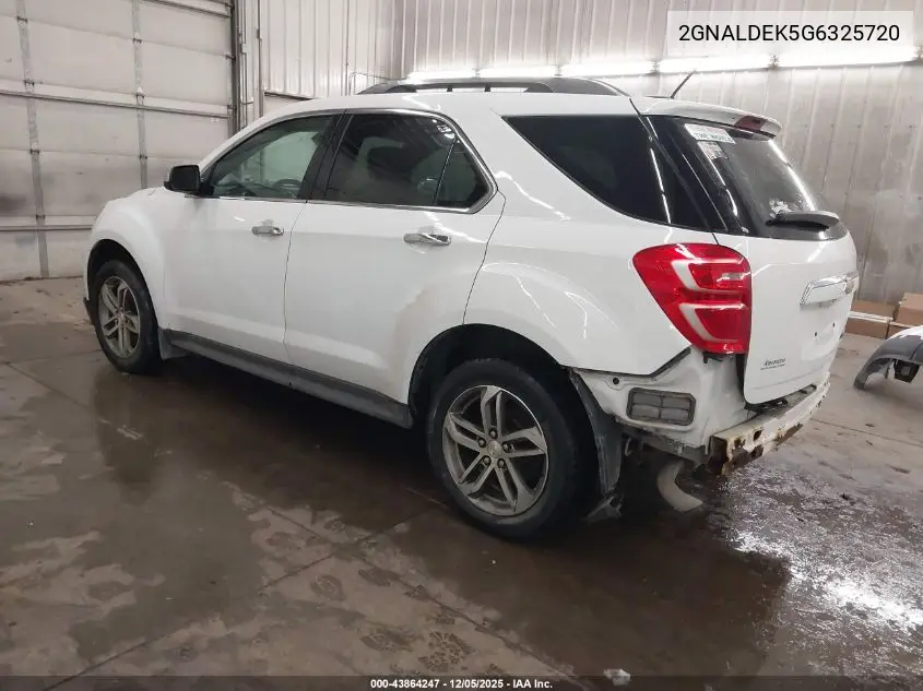 2GNALDEK5G6325720 2016 Chevrolet Equinox Ltz