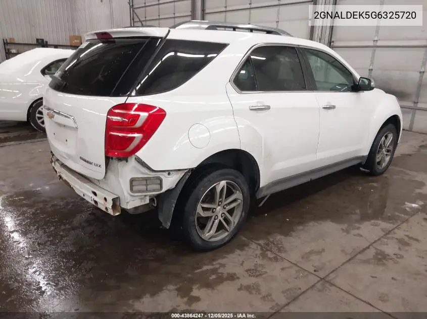 2GNALDEK5G6325720 2016 Chevrolet Equinox Ltz