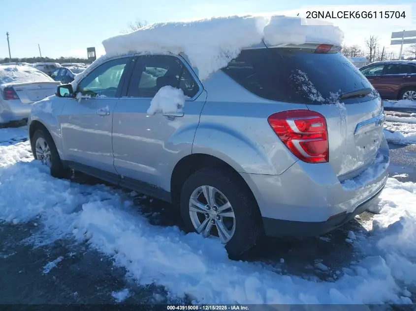 2GNALCEK6G6115704 2016 Chevrolet Equinox Lt