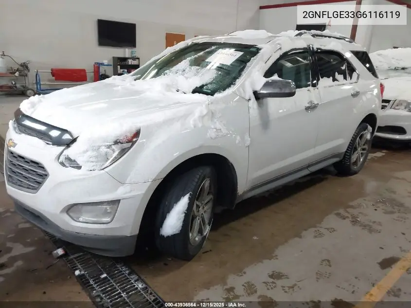 2GNFLGE33G6116119 2016 Chevrolet Equinox Ltz