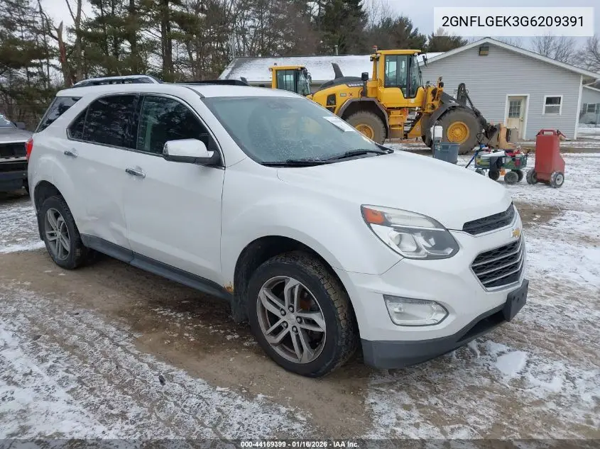 2GNFLGEK3G6209391 2016 Chevrolet Equinox Ltz