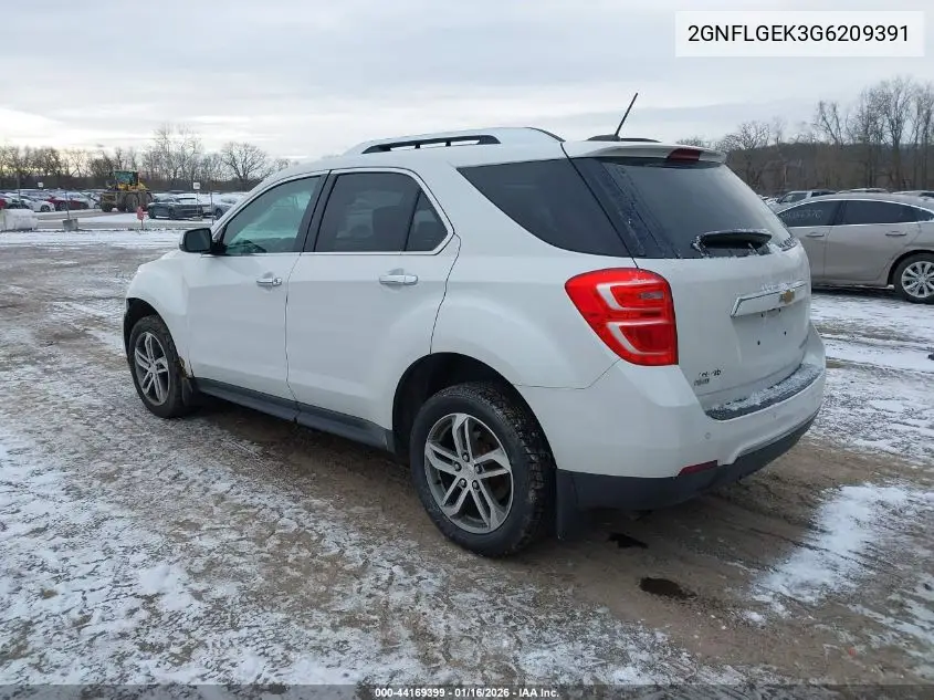2GNFLGEK3G6209391 2016 Chevrolet Equinox Ltz