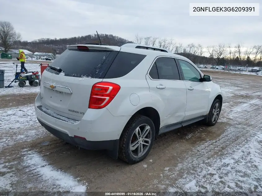2GNFLGEK3G6209391 2016 Chevrolet Equinox Ltz