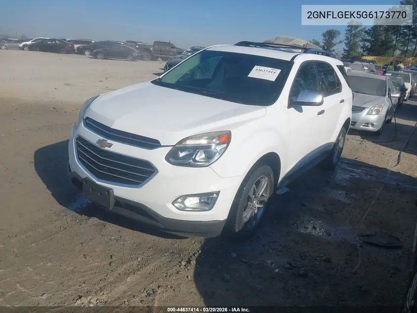 2GNFLGEK5G6173770 2016 Chevrolet Equinox Ltz