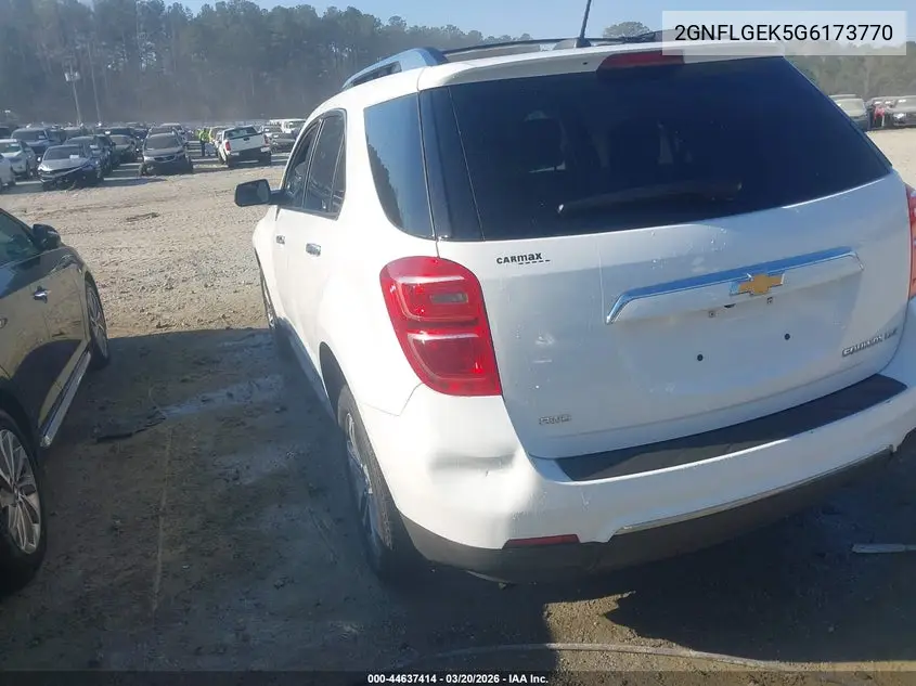 2GNFLGEK5G6173770 2016 Chevrolet Equinox Ltz