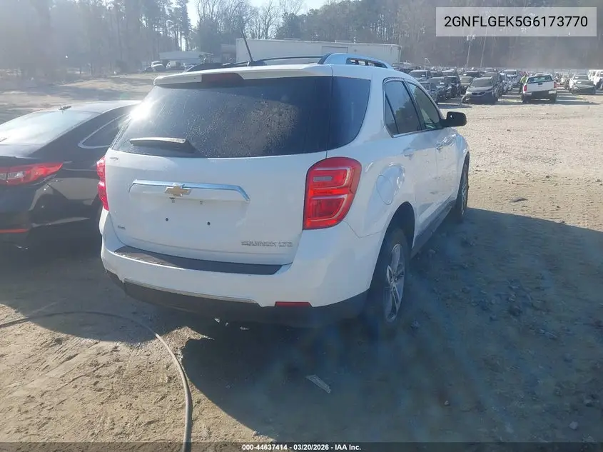 2GNFLGEK5G6173770 2016 Chevrolet Equinox Ltz