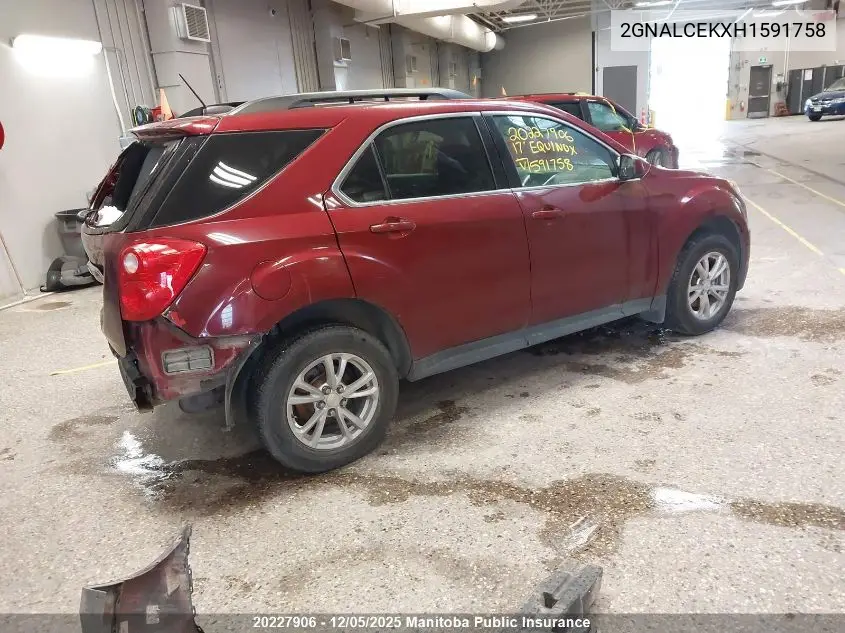 2GNALCEKXH1591758 2017 Chevrolet Equinox Lt
