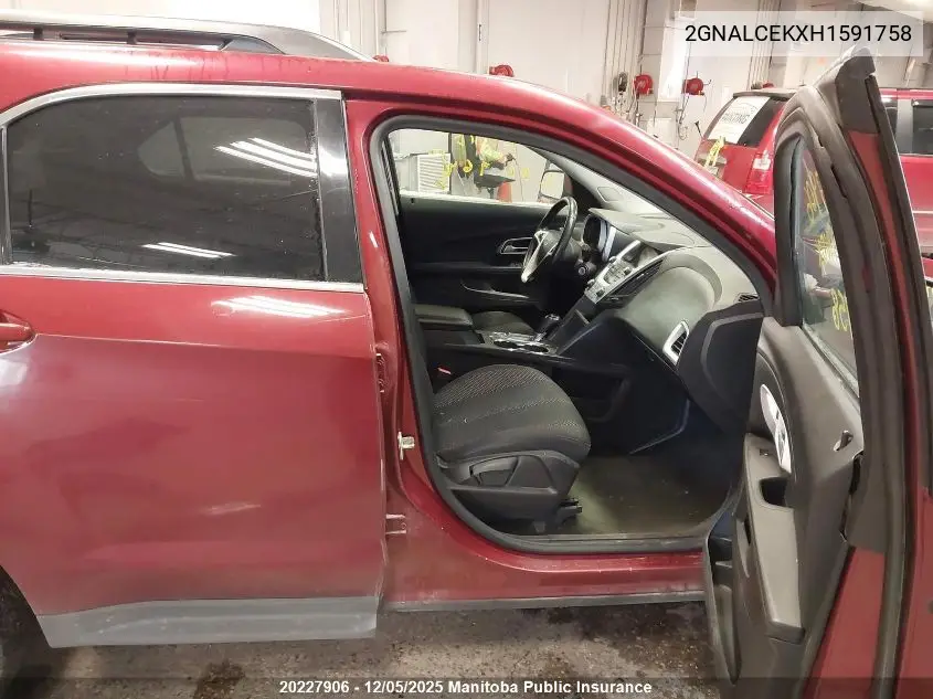 2GNALCEKXH1591758 2017 Chevrolet Equinox Lt