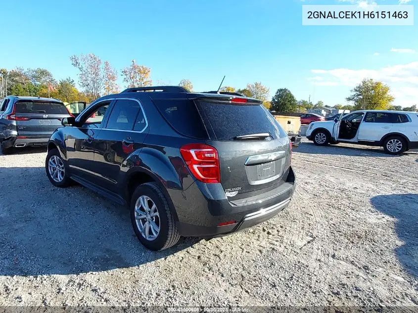 2GNALCEK1H6151463 2017 Chevrolet Equinox Lt