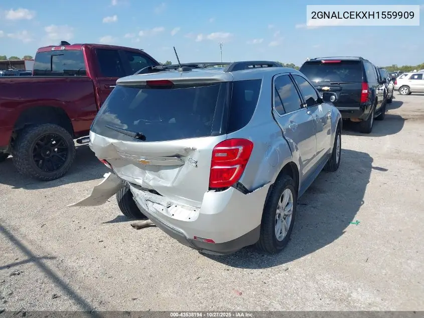 2GNALCEKXH1559909 2017 Chevrolet Equinox Lt