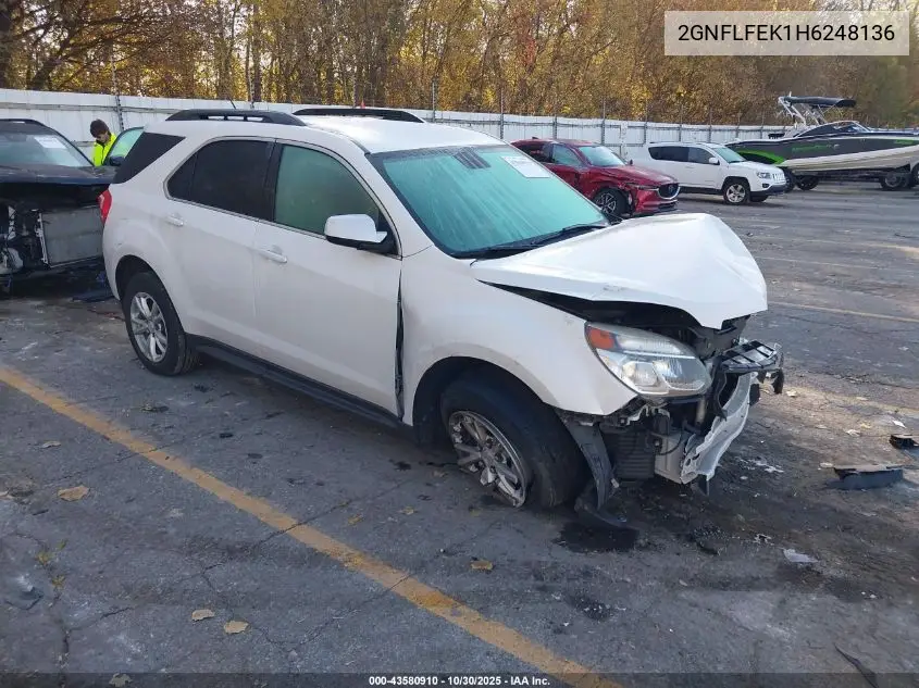 2GNFLFEK1H6248136 2017 Chevrolet Equinox Lt