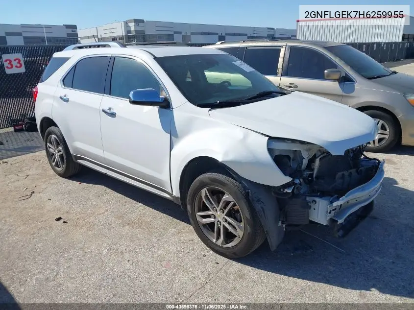 2GNFLGEK7H6259955 2017 Chevrolet Equinox Premier