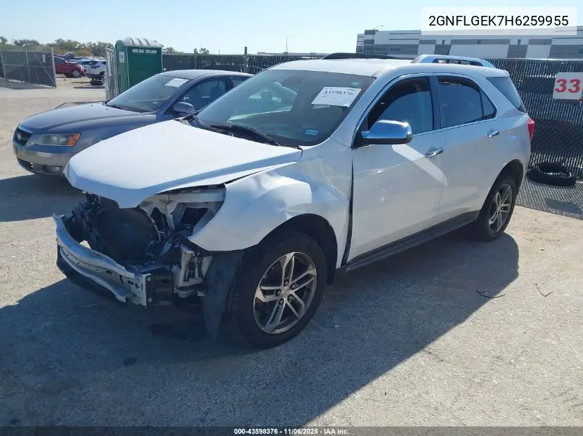 2GNFLGEK7H6259955 2017 Chevrolet Equinox Premier