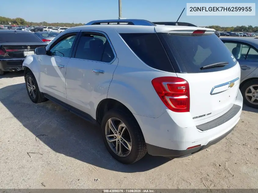 2GNFLGEK7H6259955 2017 Chevrolet Equinox Premier