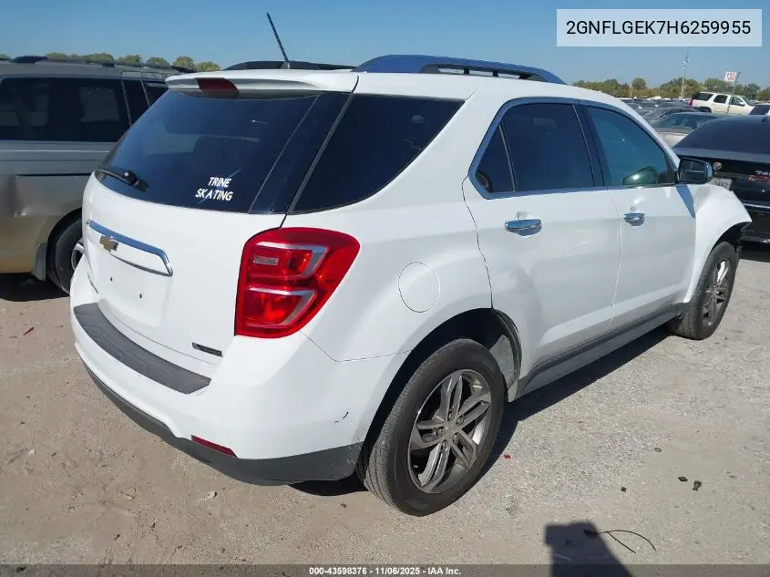 2GNFLGEK7H6259955 2017 Chevrolet Equinox Premier