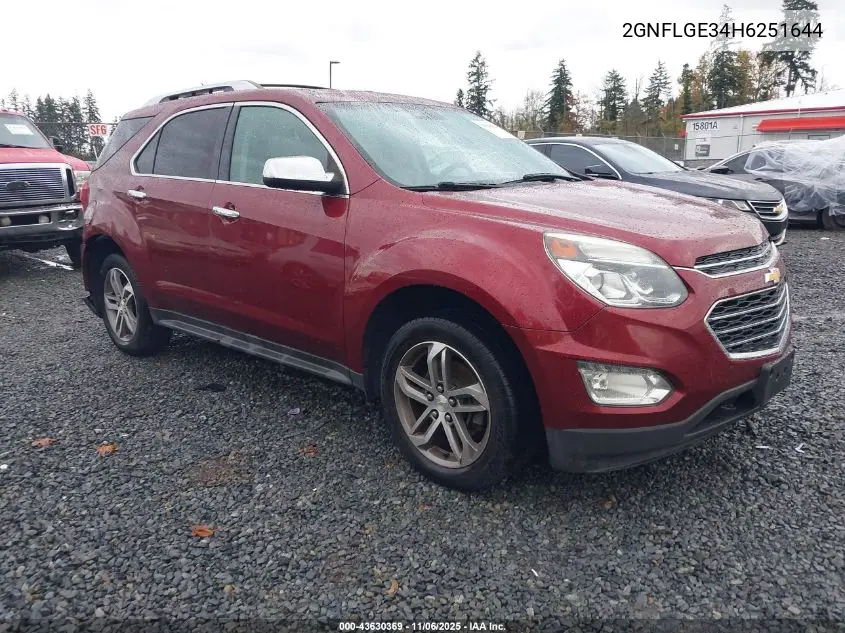 2GNFLGE34H6251644 2017 Chevrolet Equinox Premier