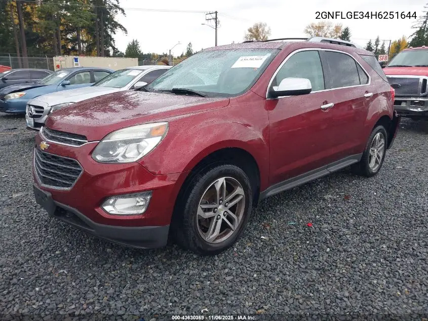 2GNFLGE34H6251644 2017 Chevrolet Equinox Premier