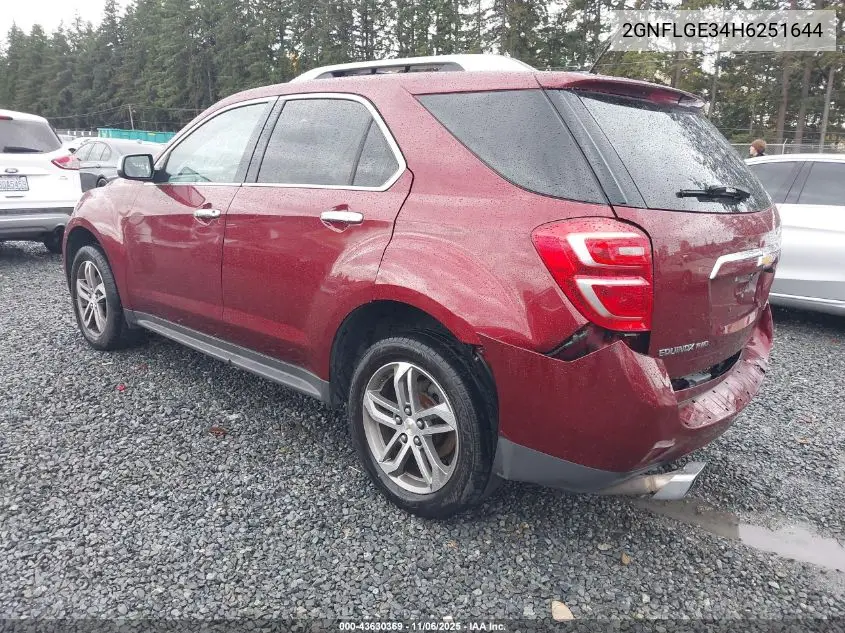 2GNFLGE34H6251644 2017 Chevrolet Equinox Premier