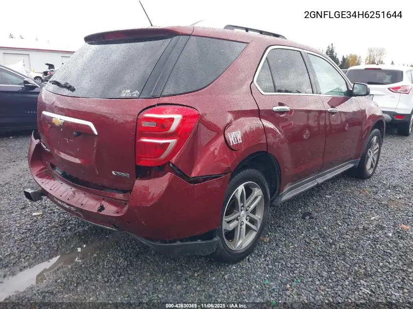 2GNFLGE34H6251644 2017 Chevrolet Equinox Premier