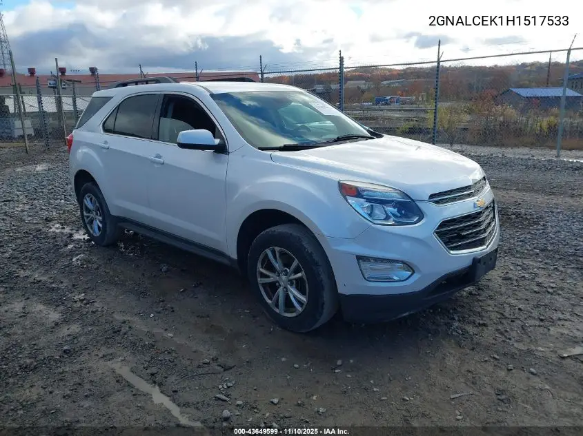 2GNALCEK1H1517533 2017 Chevrolet Equinox Lt