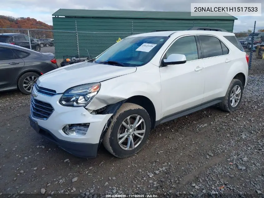 2GNALCEK1H1517533 2017 Chevrolet Equinox Lt