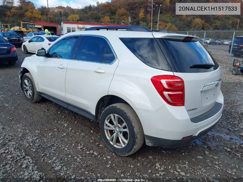 2GNALCEK1H1517533 2017 Chevrolet Equinox Lt