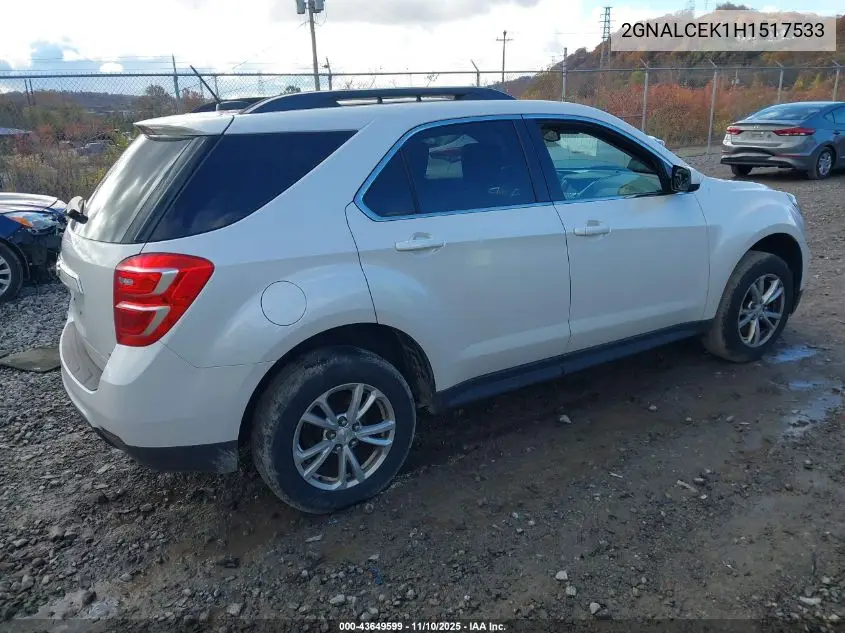 2GNALCEK1H1517533 2017 Chevrolet Equinox Lt