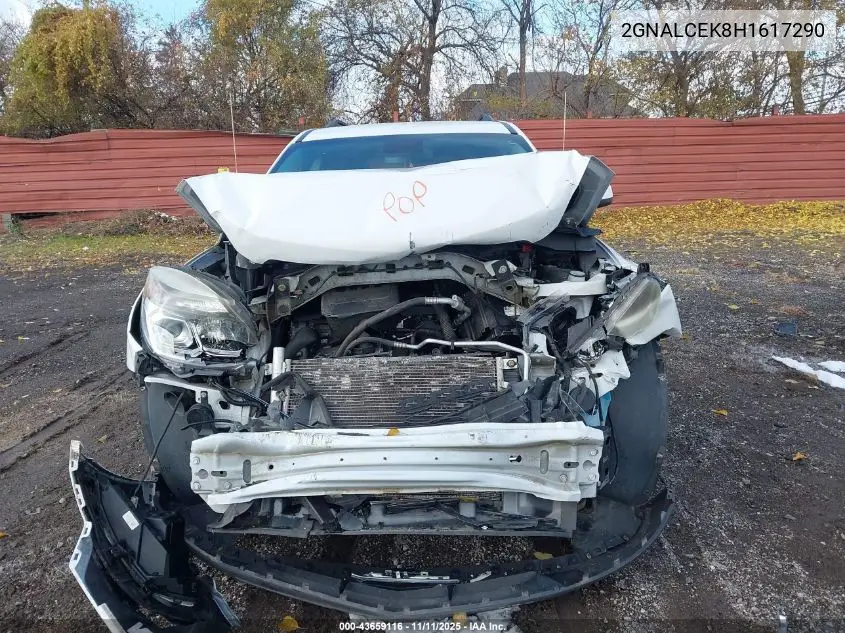 2GNALCEK8H1617290 2017 Chevrolet Equinox Lt