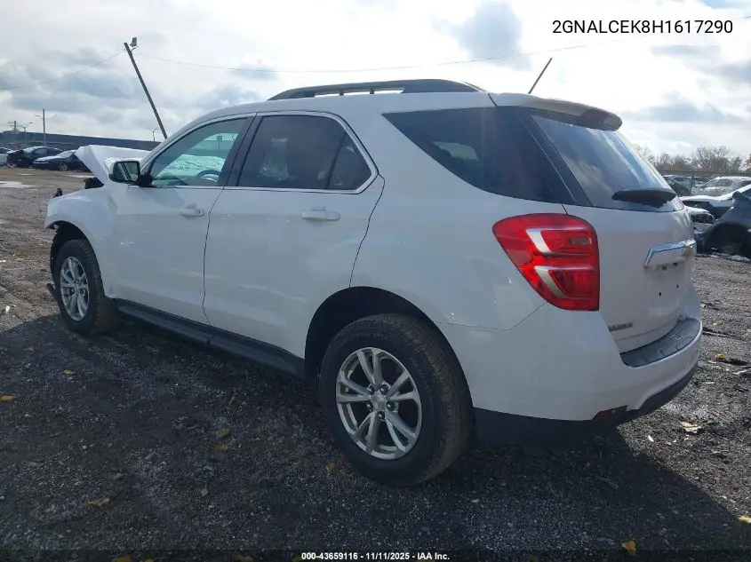 2GNALCEK8H1617290 2017 Chevrolet Equinox Lt