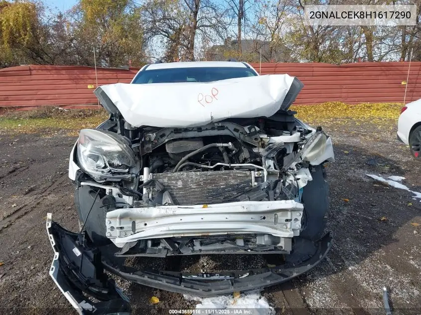 2GNALCEK8H1617290 2017 Chevrolet Equinox Lt